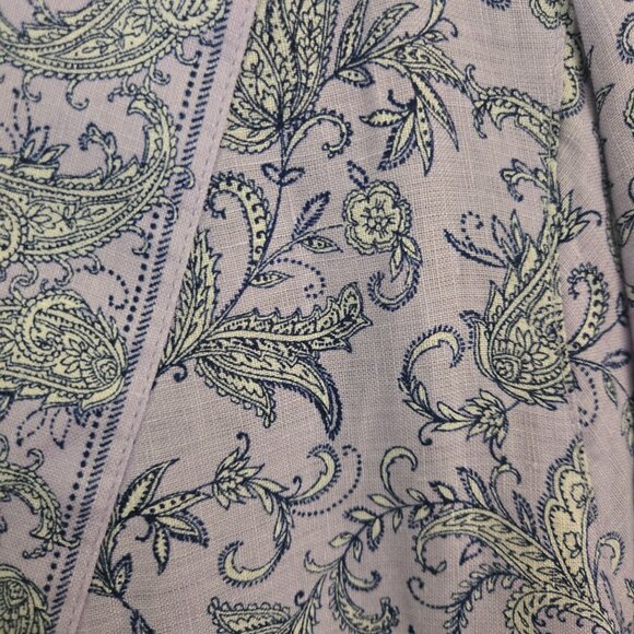J. Jill Love Linen NWT Linen Border Printed Popover Lilac Paisley Size M - Picture 8 of 11